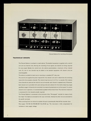 High sensitivity multichannel recording by means of channel selector and "micrograph" recorder / Kipp & Zonen.