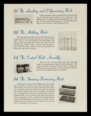 Disc electrophoresis / Canal Industrial Corporation.