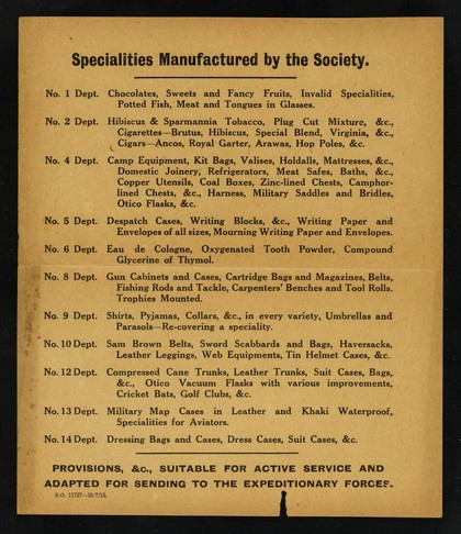 13 Dept. : books, music, musical instruments, bookbinding & foreign stamps / Army & Navy Co-operative Society, Limited, 105, Victoria St., Westminster, S.W.