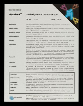 Glycotrack : carbohydrate detection kit / Oxford GlycoSystems Ltd.