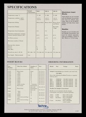 Sample concentrator / Techne (Cambridge) Limited.