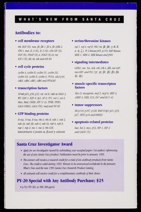 Signal transduction research antibodies / Santa Cruz Biotechnology, Inc.