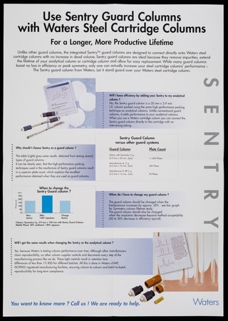 Extend the lifetime of your Waters steel cartridge column and increase its efficiency : Sentry / Waters Corporation.