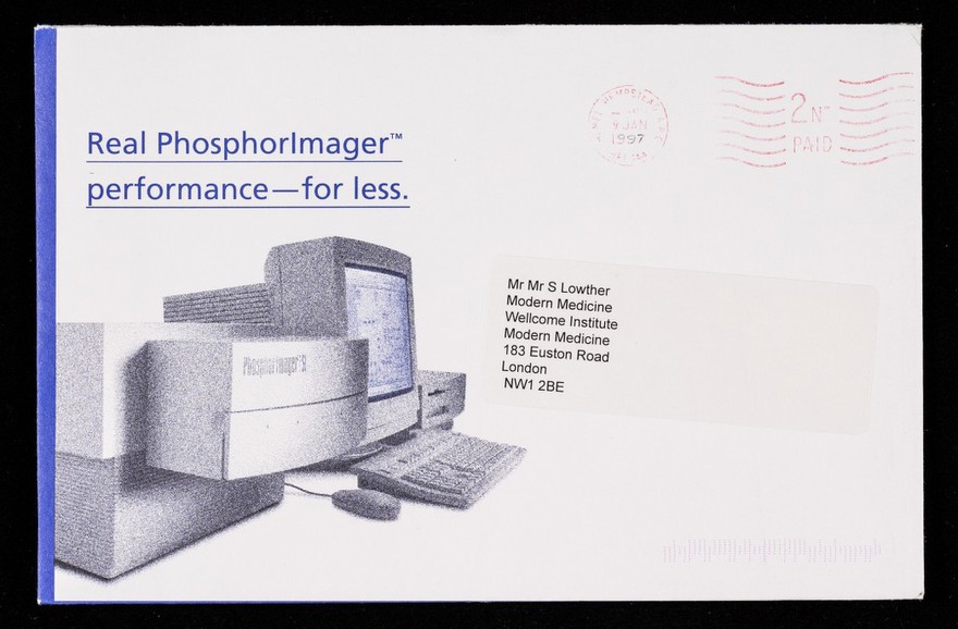 Real Phosphorlmager performance- for less : the Molecular Dynamics Phosphorlmager SI is now compatible with ordinary budgets / Molecular Dynamics.