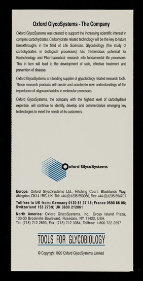 Special offer : is my protein glycosylated? : yes or no / Oxford GlycoSystems Limited.