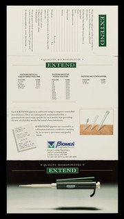 Quality micropipettes : Extend / Biomen Limited, Diagnostic Division.