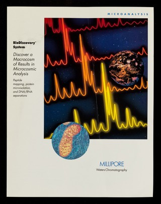 BioDiscovery system : discover a macrocosm of results in microcosmic analysis : peptide mapping, protein microisolation, and DNA/RNA separations / Millipore Waters Chromatography.