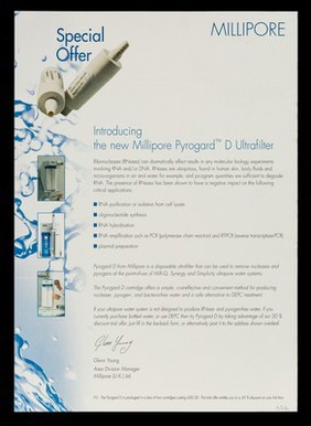 Special offer : introducing the new Millipore Pyrogard D Ultrafilter / Glenn Young.