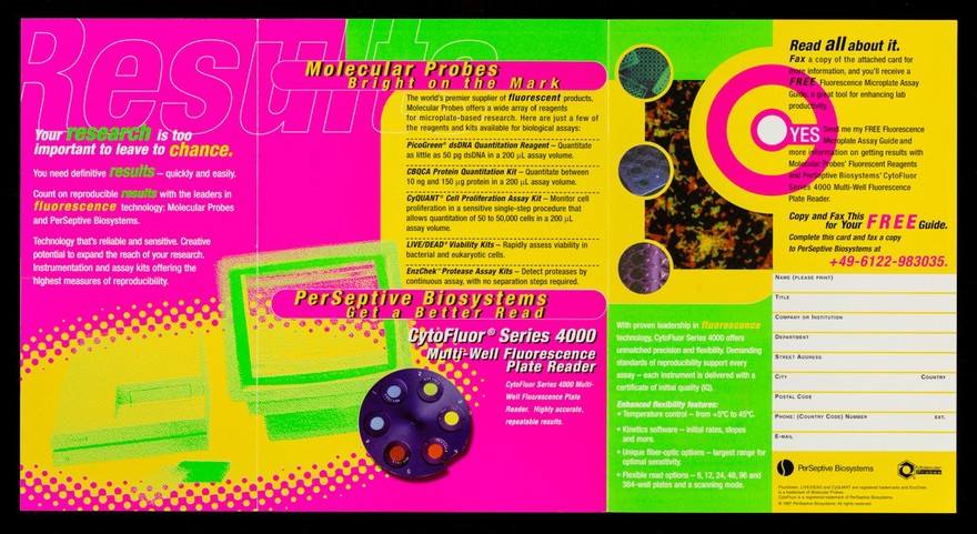 At the risk of repeating ourselves... / Perseptive Biosystems, Molecular Probes.