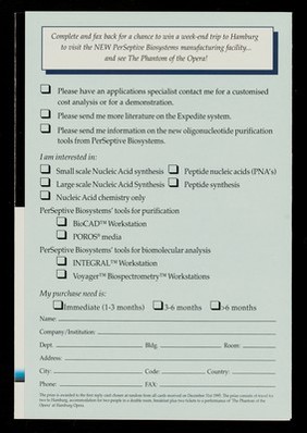 Expedite nucleic acid synthesis system : proven economy / Perseptive Biosystems.