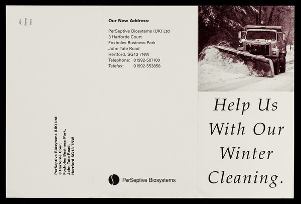 Help us with our Winter cleaning / Perseptive Biosystems (UK) Ltd.