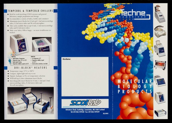 Molecular biology products / Techne, Cambridge.