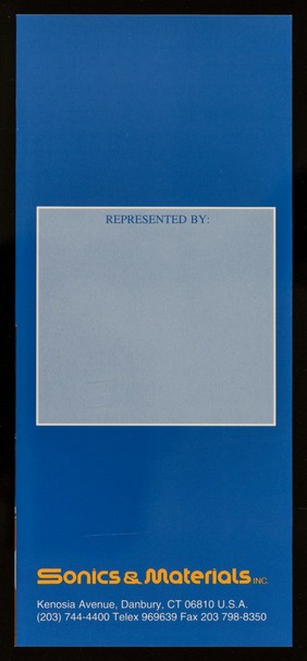 Introducing Vibracell VCX series : a sophisticated ultrasonic liquid processor for today's laboratory / Sonics & Materials, Inc.