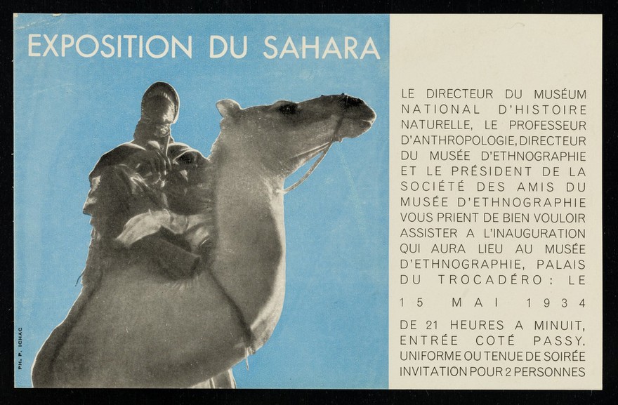 Exposition du Sahara / Musée d'ethnographie du Trocadéro.