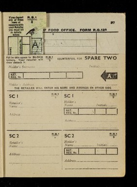 Ration book / Ministry of Food.