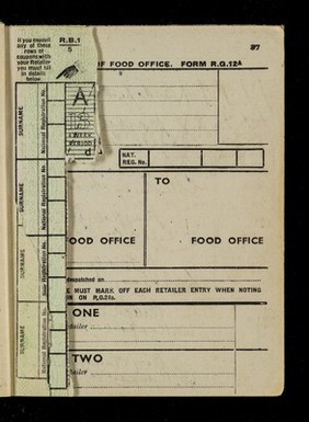 Ration book / Ministry of Food.