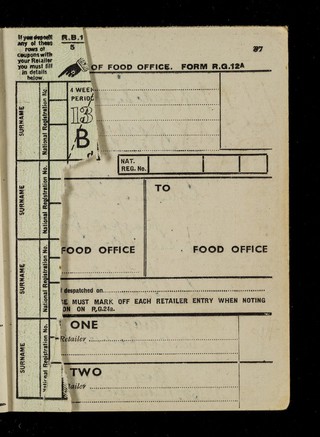 Ration book / Ministry of Food.