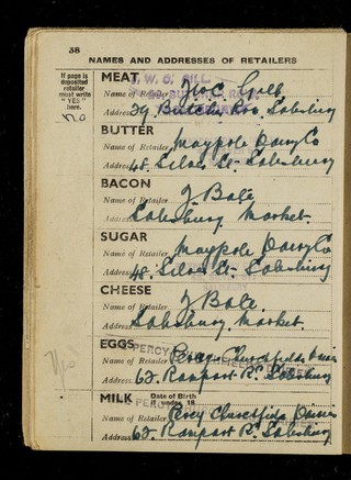 Ration book / Ministry of Food.