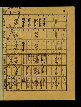 Ministry of Food 1953-1954 ration book.