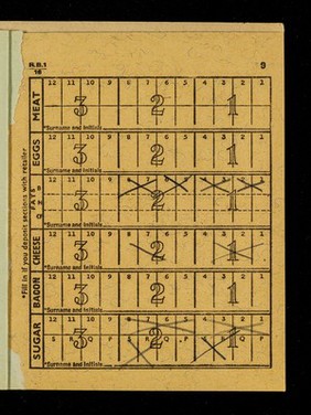 Ministry of Food 1953-1954 ration book.