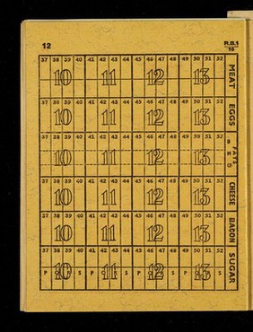 Ministry of Food 1953-1954 ration book.