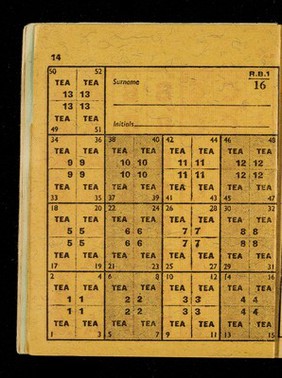 Ministry of Food 1953-1954 ration book.