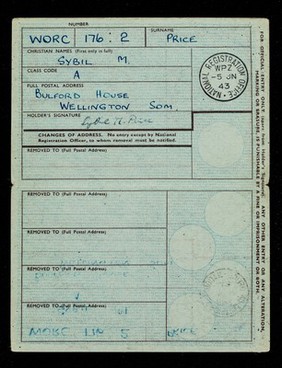 National registration identity card : FR633382.