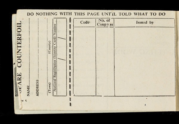 1942-43 clothing book... : this book is number DG550500 / Board of Trade.