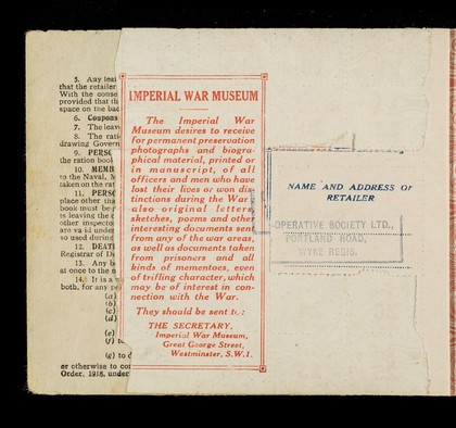 National ration book (B) / Ministry of Food.