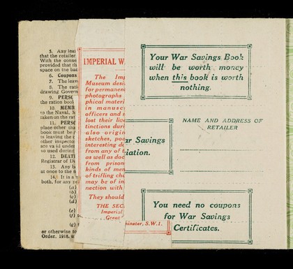 National ration book (B) / Ministry of Food.