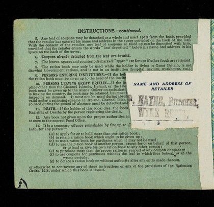 Child's ration book (A) / Ministry of Food.