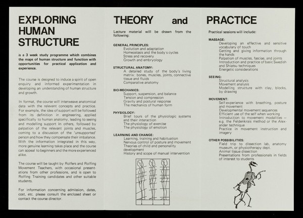 Exploring human Structure : an intensive course in structural anatomy designed for candidates preparing for Rolfing training / Rolf Institute.