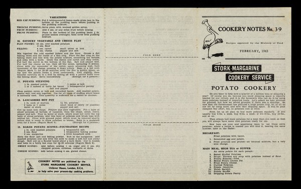 Potato cookery / Stork Margarine Cookery Service.