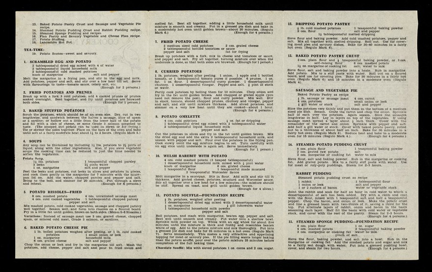 Potato cookery / Stork Margarine Cookery Service.