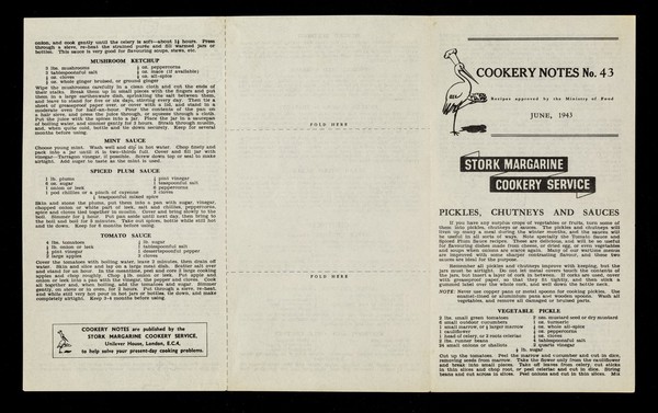 Pickles, chutneys and sauces / Stork Margarine Cookery Service.