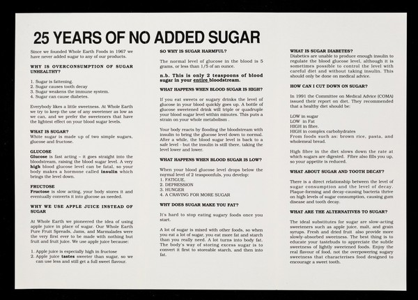 No added sugar : why we never add sugar to Whole Earth products / Whole Earth Foods Ltd.