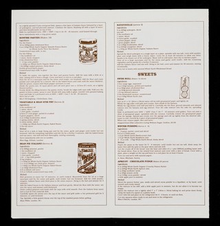 Recipe leaflet / Whole Earth Foods.