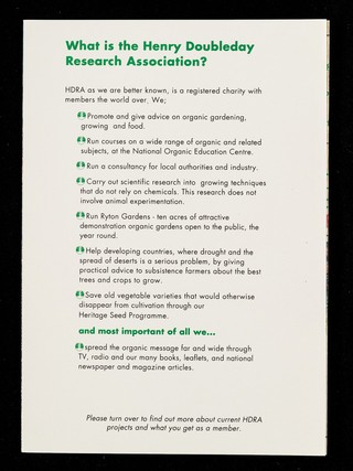 Go organic! : help wildlife, reduce pollution and grow food you can trust / The Henry Doubleday Research Association.