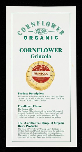 Cornflower organic : Cornflower grinzola / Nordex Food UK Ltd.