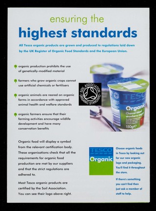 Organic : making organic eating your everyday choice : information & recipes / Tesco.