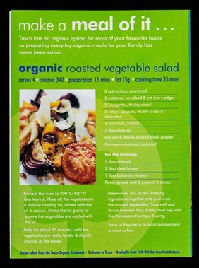 Organic : making organic eating your everyday choice : information & recipes / Tesco.