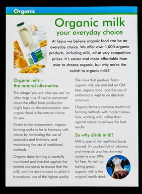 Organic milk : your everyday choice / Tesco.