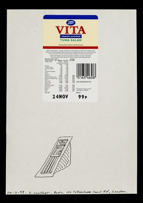 Vita : vitamin enriched tuna salad wholemeal bread sandwiches / Boots Company PLC.