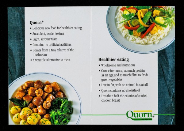 The delicious new food for healthier eating : Quorn myco-protein / The Quorn Kitchen.