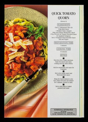 The delicious new food with a natural taste for dressing up... : Quorn myco-protein / The Quorn Kitchen.