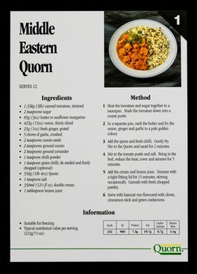 Middle eastern Quorn : serves 12 / The Quorn Kitchen.