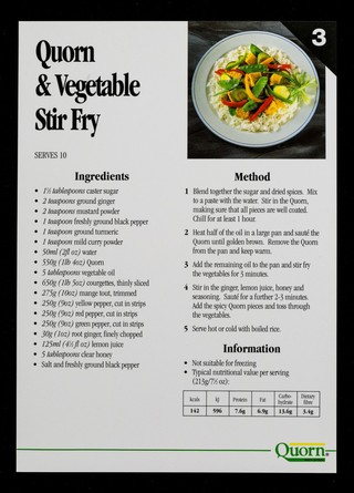 Quorn & vegetable stir fry : serves 10 / The Quorn Kitchen.