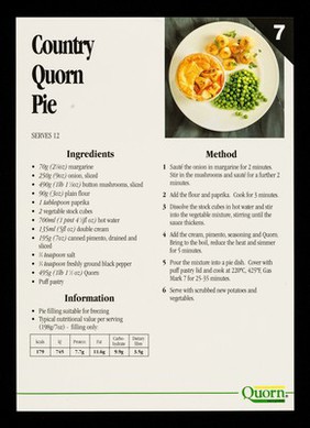 Country Quorn pie : serves 12 / The Quorn Kitchen.