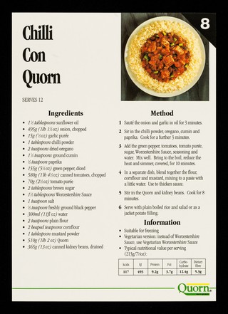Chilli con Quorn : serves 12 / The Quorn Kitchen.