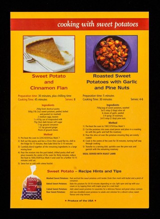 Sweet potato and yams / Tesco.